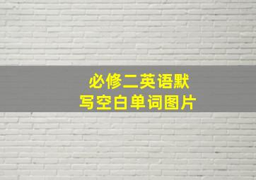 必修二英语默写空白单词图片