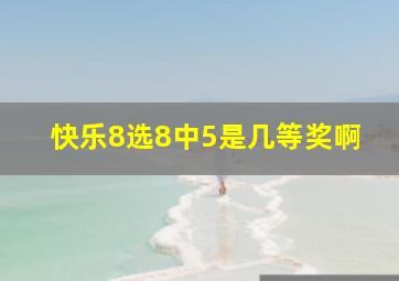 快乐8选8中5是几等奖啊