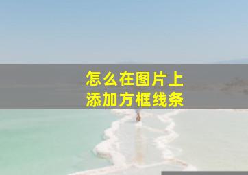 怎么在图片上添加方框线条