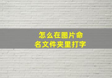 怎么在图片命名文件夹里打字