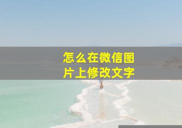 怎么在微信图片上修改文字