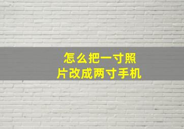 怎么把一寸照片改成两寸手机