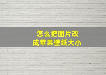 怎么把图片改成苹果壁纸大小