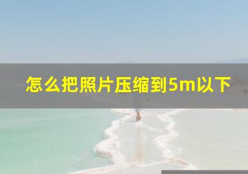 怎么把照片压缩到5m以下