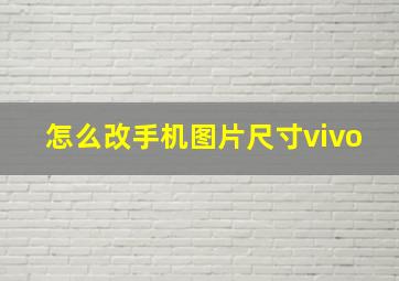 怎么改手机图片尺寸vivo