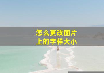 怎么更改图片上的字样大小