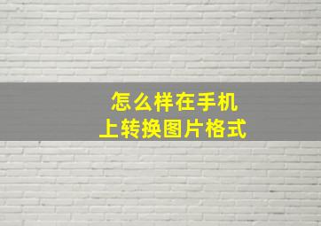 怎么样在手机上转换图片格式