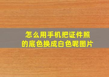 怎么用手机把证件照的底色换成白色呢图片