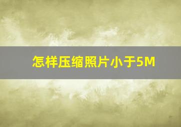 怎样压缩照片小于5M