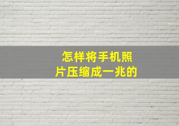 怎样将手机照片压缩成一兆的