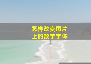 怎样改变图片上的数字字体