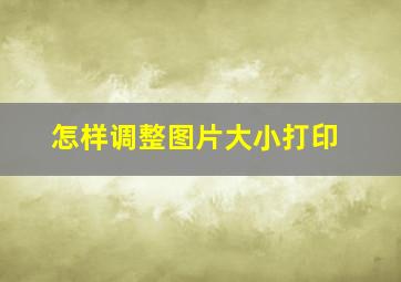 怎样调整图片大小打印