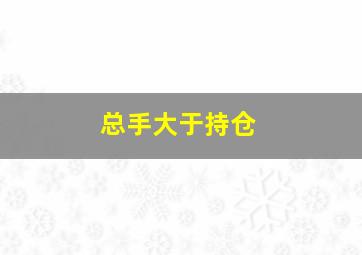 总手大于持仓