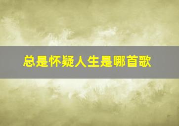 总是怀疑人生是哪首歌