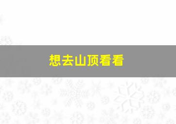 想去山顶看看