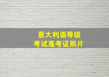 意大利语等级考试准考证照片