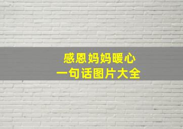 感恩妈妈暖心一句话图片大全