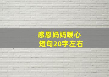 感恩妈妈暖心短句20字左右