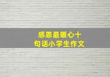 感恩最暖心十句话小学生作文