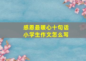 感恩最暖心十句话小学生作文怎么写