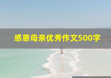 感恩母亲优秀作文500字