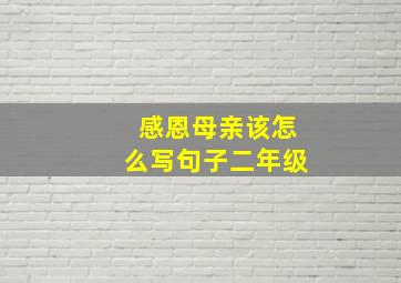 感恩母亲该怎么写句子二年级