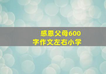 感恩父母600字作文左右小学