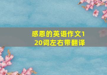 感恩的英语作文120词左右带翻译