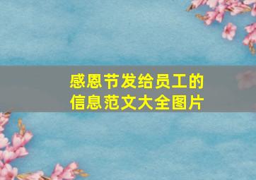 感恩节发给员工的信息范文大全图片