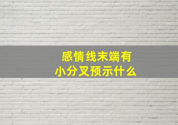 感情线末端有小分叉预示什么