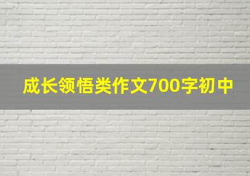 成长领悟类作文700字初中