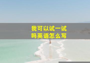 我可以试一试吗英语怎么写