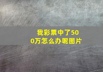 我彩票中了500万怎么办呢图片