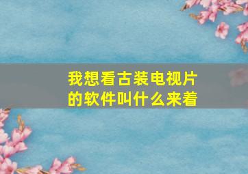 我想看古装电视片的软件叫什么来着