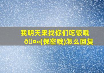 我明天来找你们吃饭哦🤫(保密哦)怎么回复