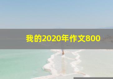 我的2020年作文800