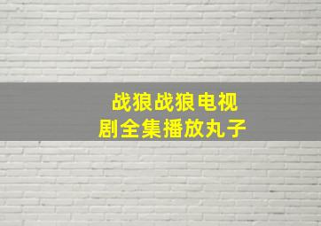 战狼战狼电视剧全集播放丸子