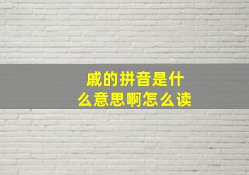 戚的拼音是什么意思啊怎么读