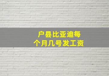 户县比亚迪每个月几号发工资