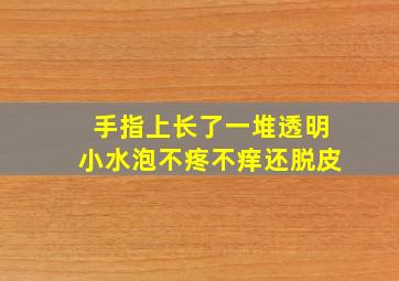 手指上长了一堆透明小水泡不疼不痒还脱皮