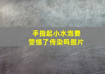 手指起小水泡要警惕了传染吗图片