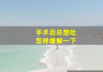 手术后总想吐怎样缓解一下