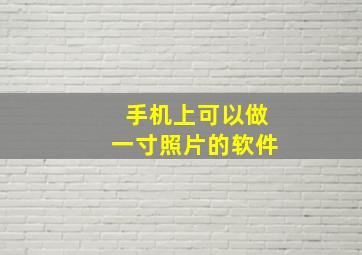 手机上可以做一寸照片的软件