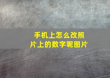 手机上怎么改照片上的数字呢图片