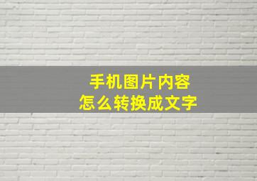 手机图片内容怎么转换成文字