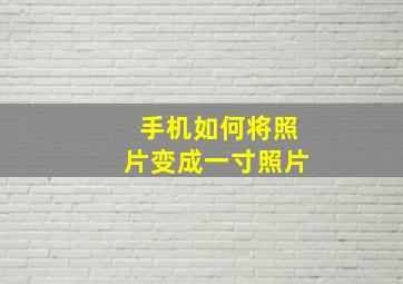 手机如何将照片变成一寸照片