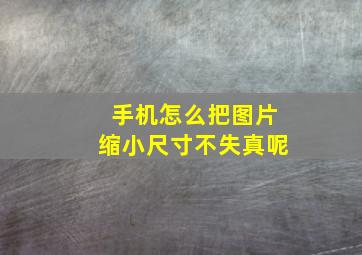 手机怎么把图片缩小尺寸不失真呢