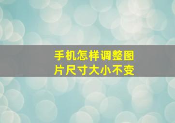 手机怎样调整图片尺寸大小不变