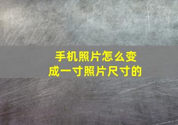 手机照片怎么变成一寸照片尺寸的