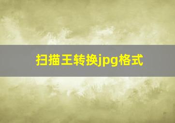 扫描王转换jpg格式